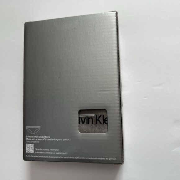 NWT Calvin Klein Modern Cotton 2 Pack Red And Black Bikini Panty Women’s XS - Picture 2 of 4